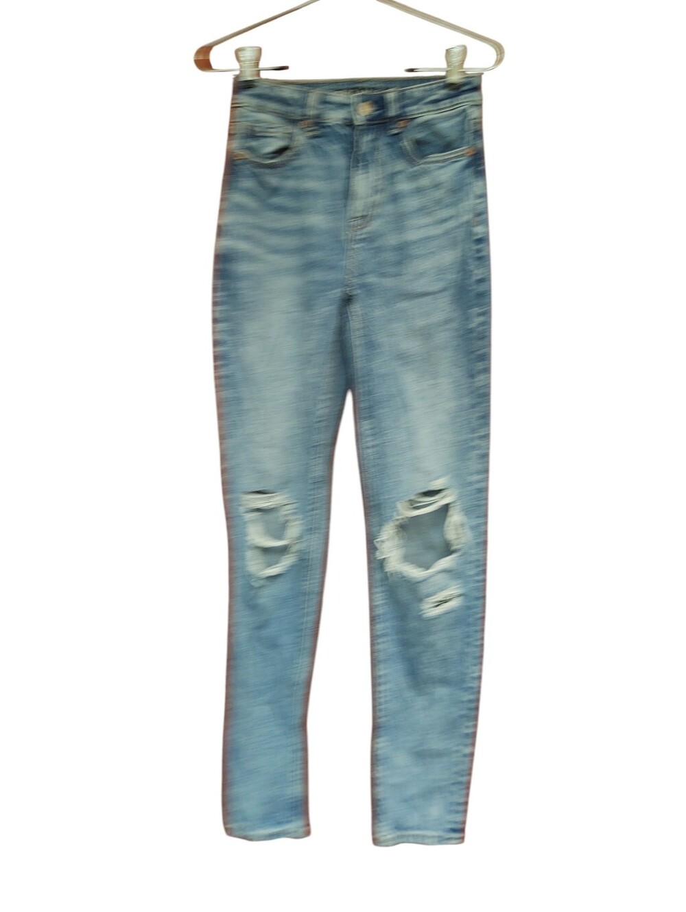 American Eagle Outfitters Light Blue Denim Jeans Straight Leg Size 00 Long